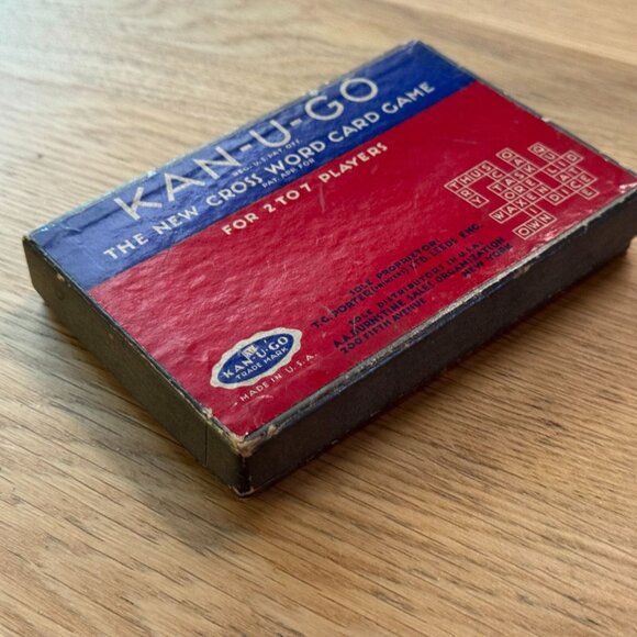 Vintage KAN-U-GO Crossword Card Game, Copyright 1937 - Picture 3 of 11